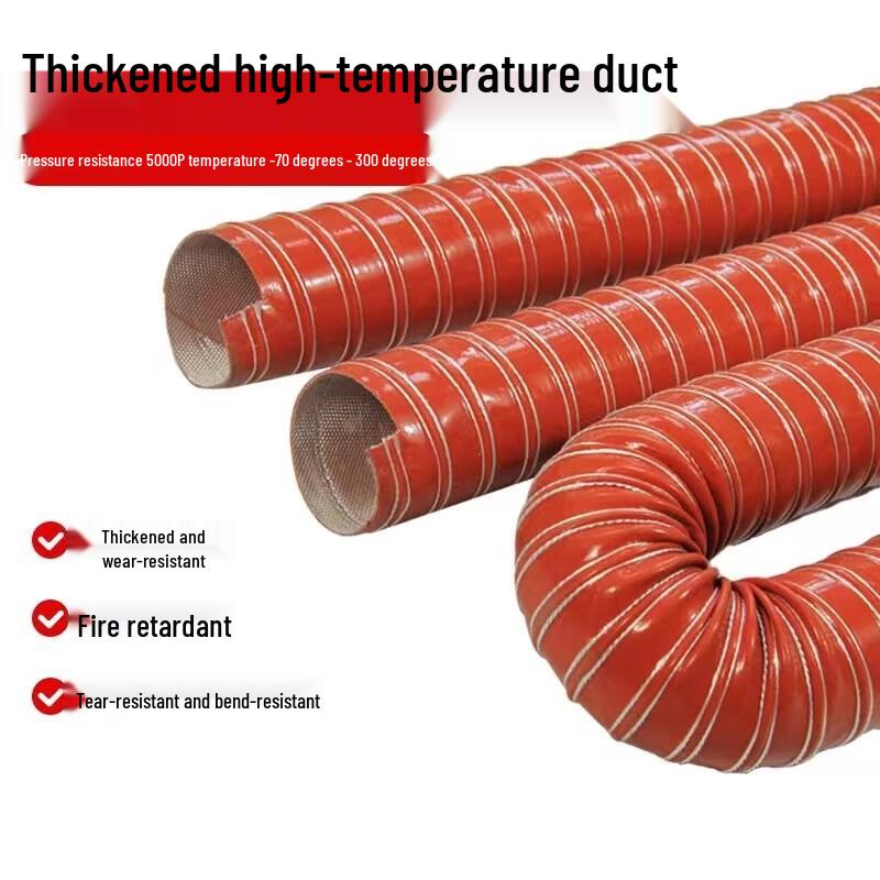 Red High-Temperature Silicone Air Duct Hose