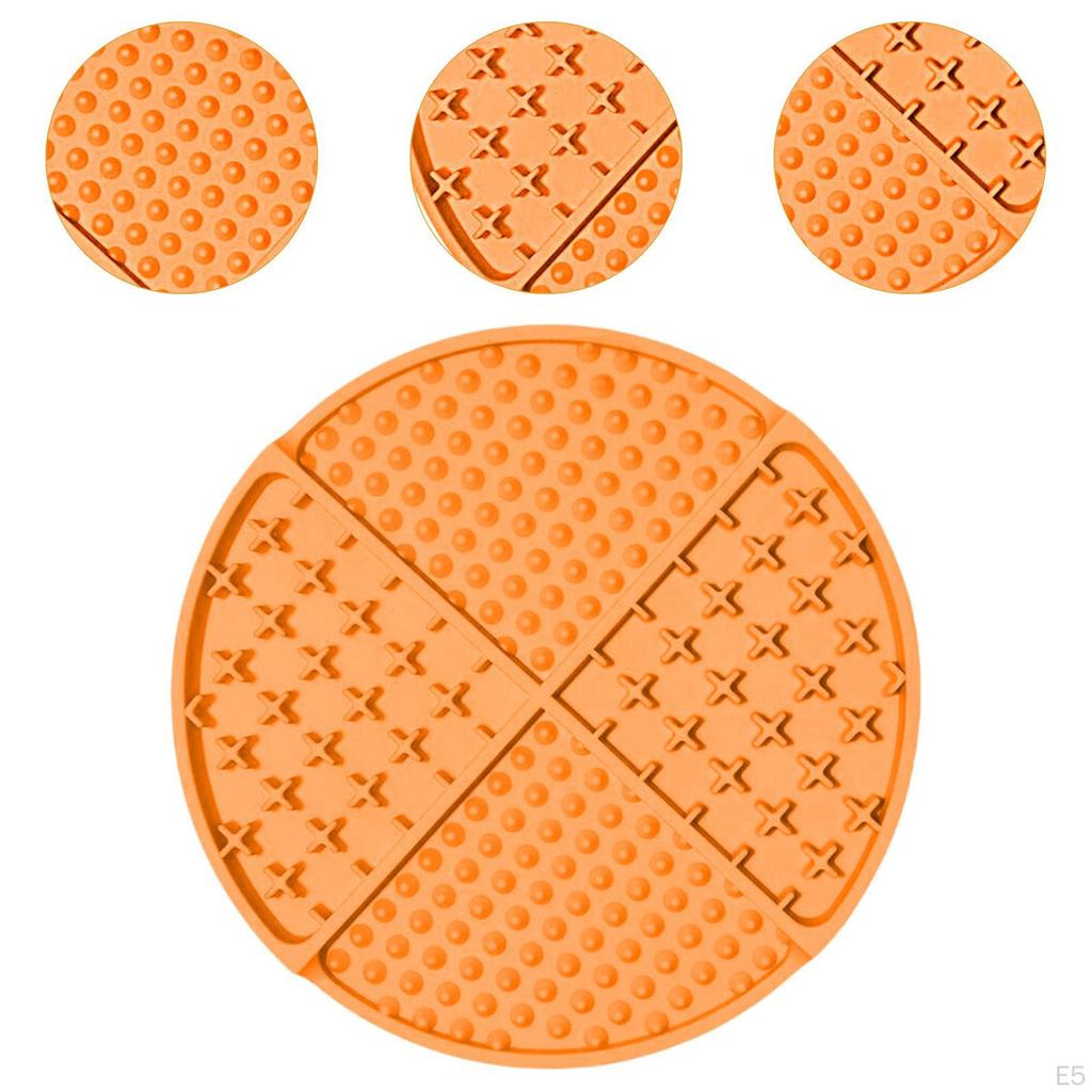 Slow Feeder Mat for Dog Silicone Non Slip Licking Food Treats Butter Blue