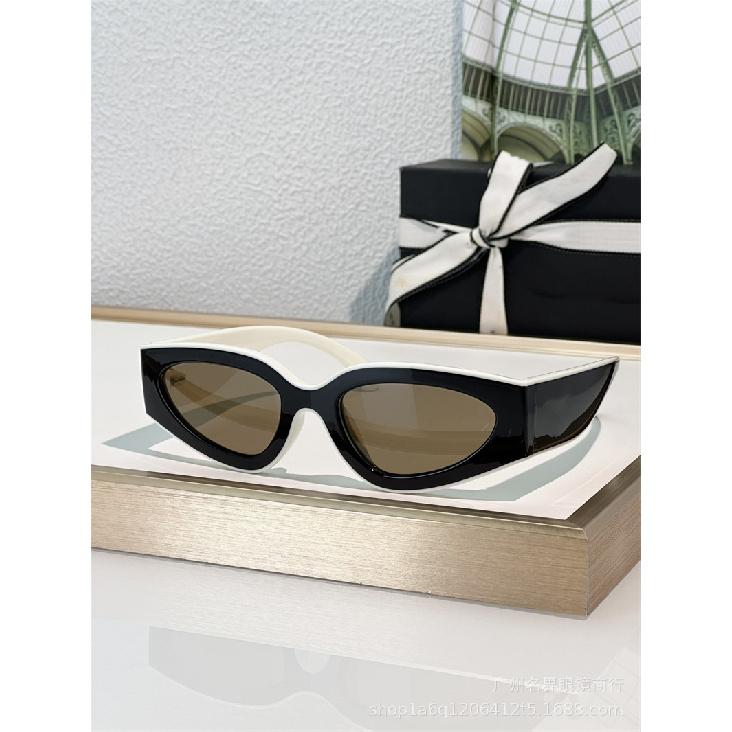 Nuevas gafas de sol de panda, gafas de sol cat-eye en blanco y negro, adelgazantes y que cubren la cara, recomendadas por celebridades de internet, gafas de moda