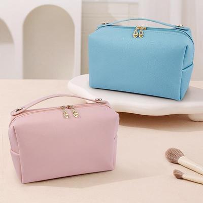 En stock: Trousse de Maquillage PU Haut de Gamme Imperméable 2025 – Sac à Main Grande Capacité & Trousse Cosmétique