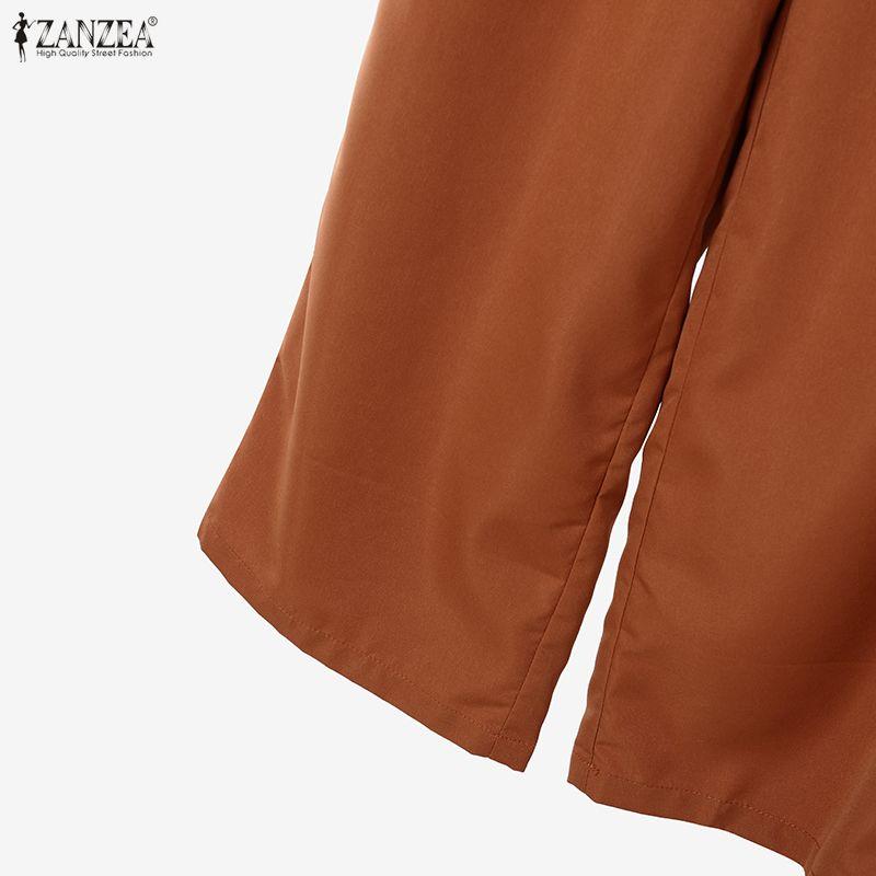 ZANZEA Women Sleeveless Vest Tops and Pants Casual Two Piece Suit Sets