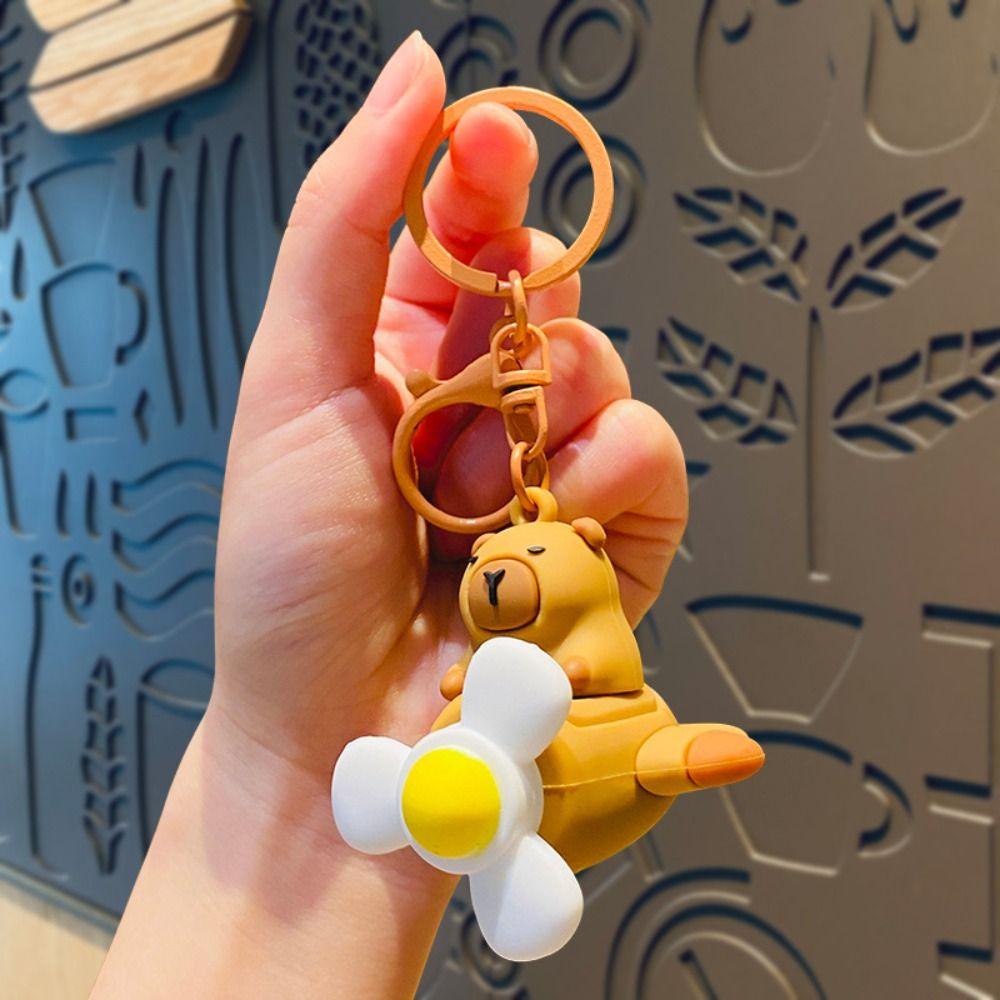 

Cute Toy Guinea Pig Pendant Cartoon Bag Pendant High Quality Capybara Keychain Gift світло-коричневого кольору