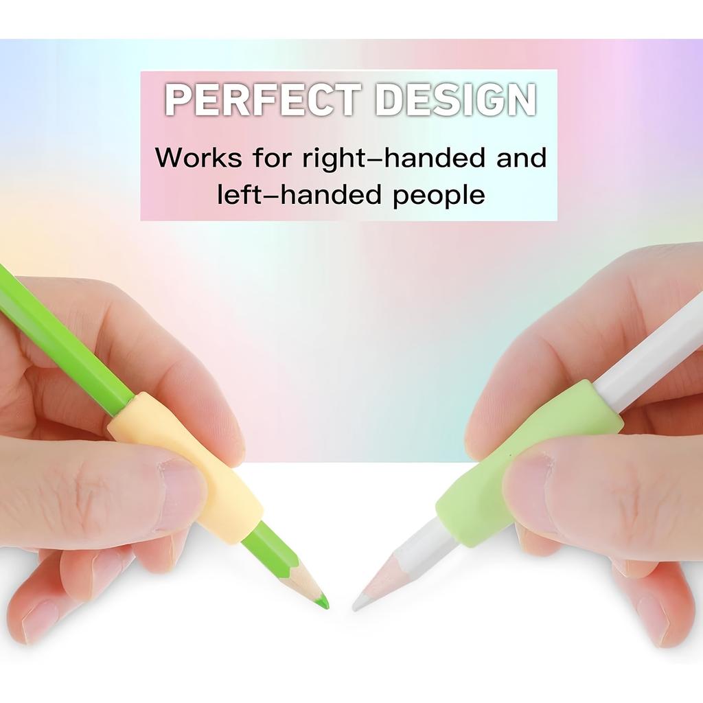 8Pcs Ergonomic Adjustable Pen Grips - Posture-Correcting Grip Stabilizers for Beginners, Essential School Supplies