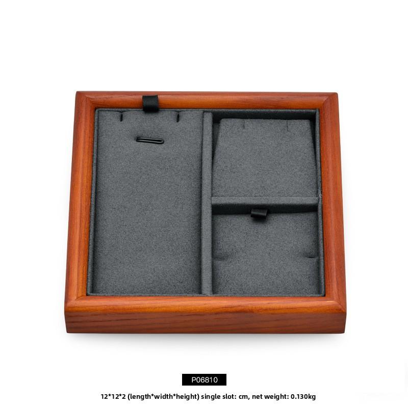 Small Solid Wood Jewelry Tray, Ring & Pendant Display Dish for Store Showcase