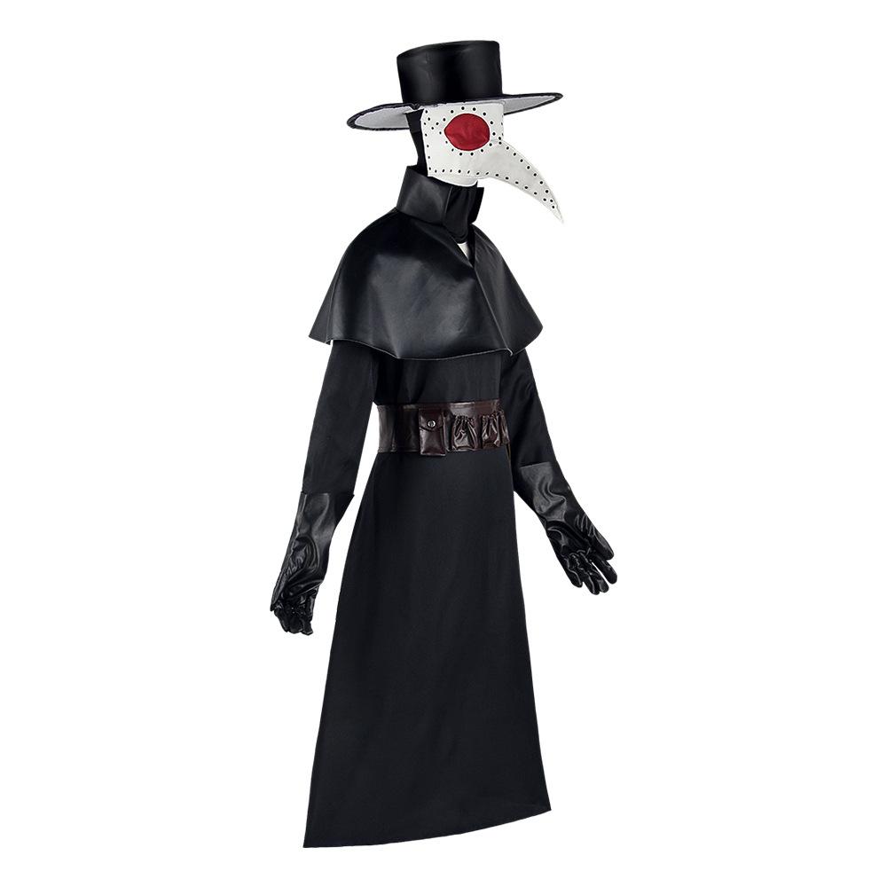 Plague Doctor Uniform Dark Bird Men's Dungeon Woodpecker Beak Movie Character Halloween Costume