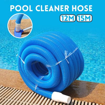 Mangueira Limpadora de Piscina de 1,5 polegadas-12m 9M/12M/15M Sucção Universal Tubo de Substituição para Natação