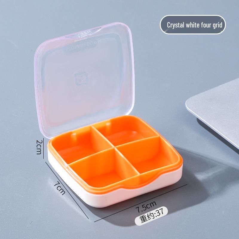 Portable Pill Box: Large Capacity, Sealed, Mini Dispenser with Cutter for Weekly Tablets