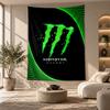 Dekoracyjny gobelin, Sztuka ścienna z nadrukiem Monster Energy, Lekka ozdoba ścienna do sypialni