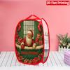 1Pcs Christmas Bathtub Santa Pop-Up Laundry Hamper Expandable Mesh Hamper Basket for Room Bedroom Bathroom Organization Contemporary Storage