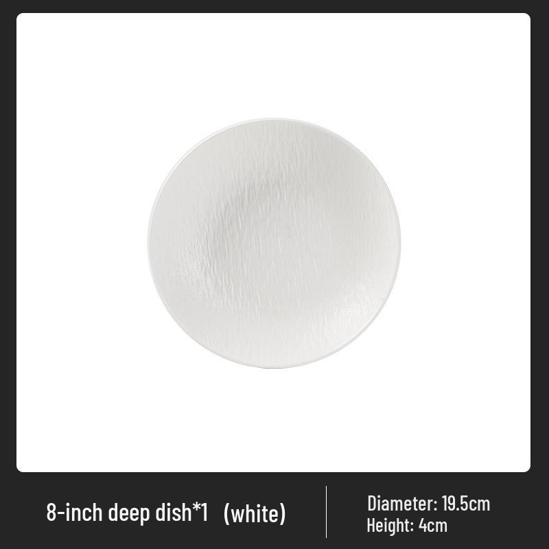 Simple Ceramic Bowl and Plate Set - Jingdezhen 2025 Collection