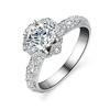 925 Sterling Silver Wedding Rings Engagement Women's Wedding Rings Fine Jewelry Fashion 18k Moissanite Ring