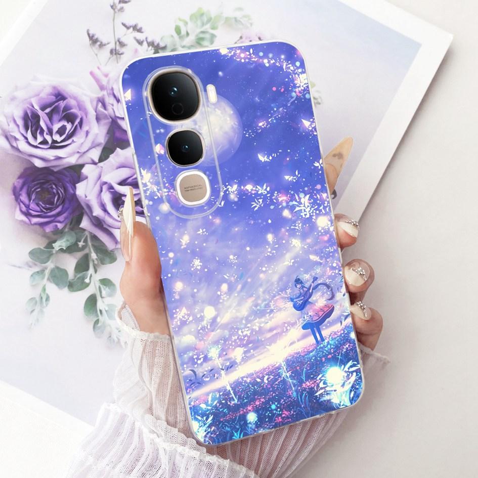 For Vivo Y400 5G Case V2506 New Fashion Flower Cover Transparent Silicone Slim Soft Phone Cover For Vivo Y400 Pro Y400Pro Bumper