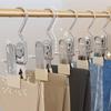5-pack Three-word Clips Single and Double Glue Multi-function Hook Clips Stainless Steel Pants Clips Household Seamless Storage Metal Clothespins