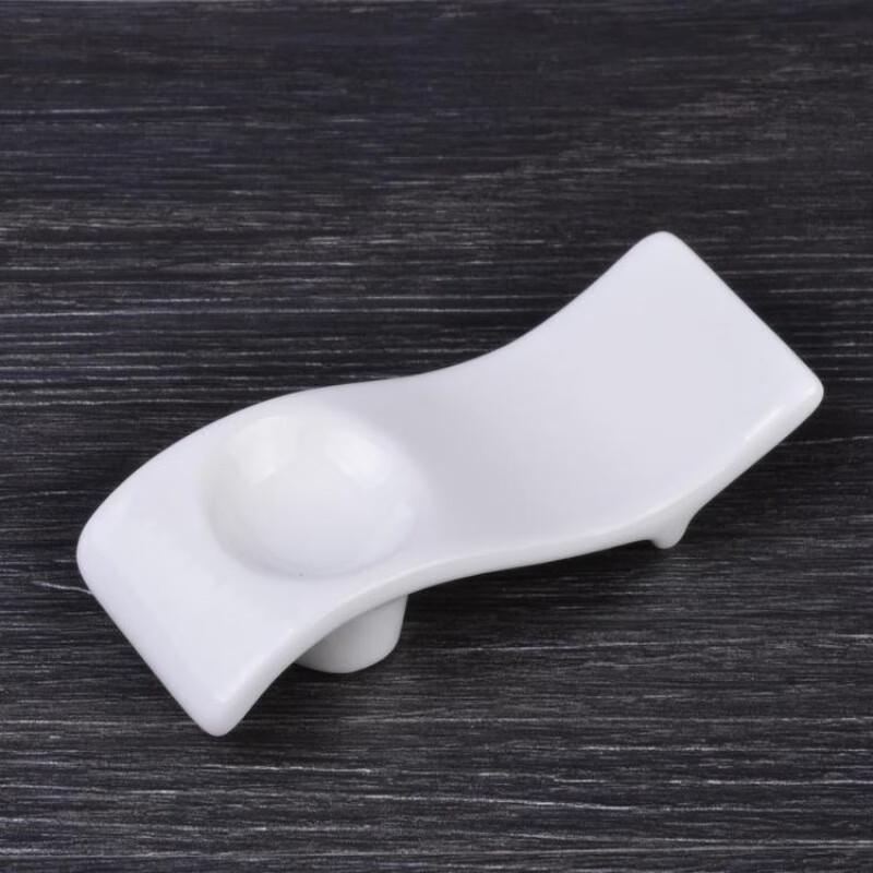 Pure White Ceramic Chopstick & Spoon Rest