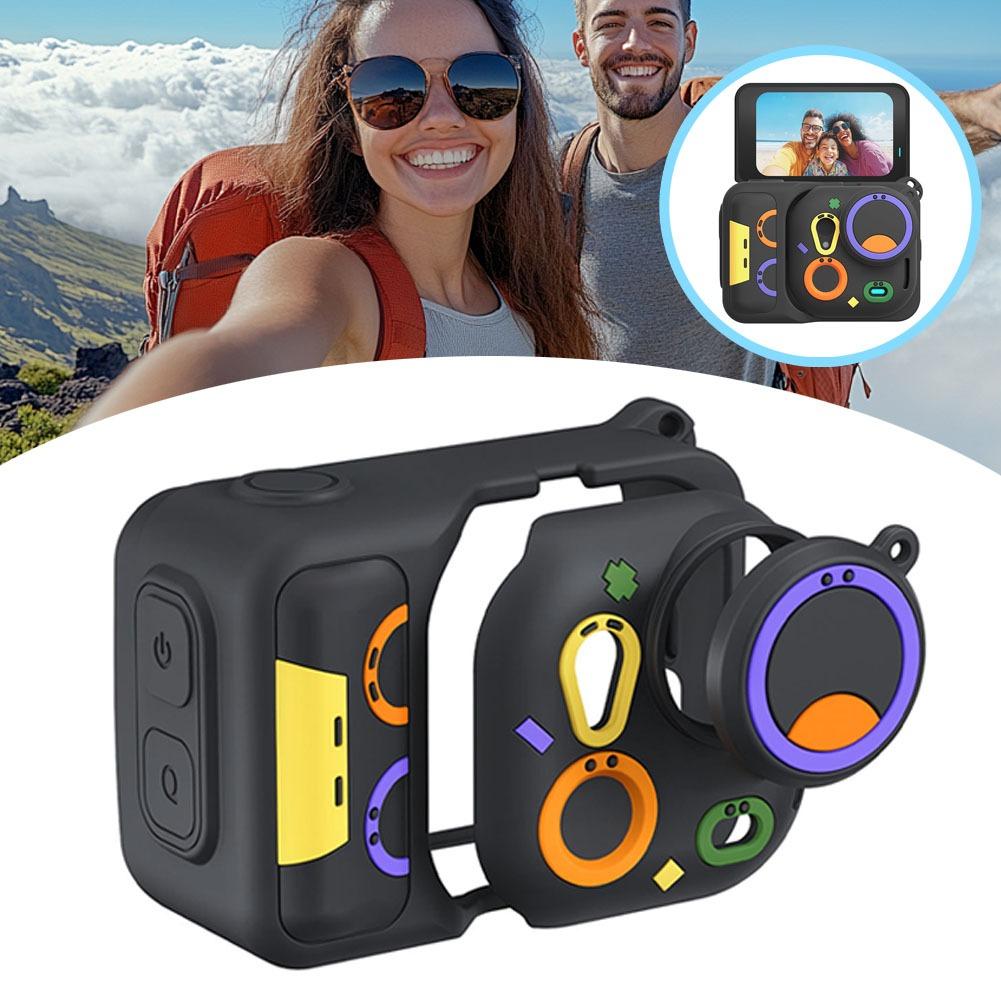 Silikonhülle für Insta360 Go Ultra Schutzhülle mit abnehmbarer Linsenabdeckung & Anti-Verlust-Riemen GoUltra Zubehör