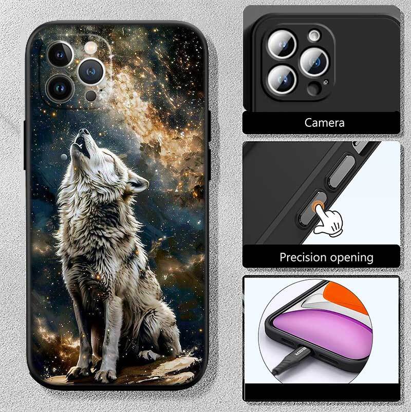 Animal Wolf Phone Case for Redmi Note 12 12S 12C 13 13C 13R 14 14S 14R 14C 11A 13X A3 A3X A4 A5 Pro Max Plus