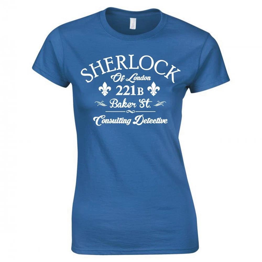 Sherlock Holmes 221b Baker St Consulting Detective Ladies Skinny Fit TShirt