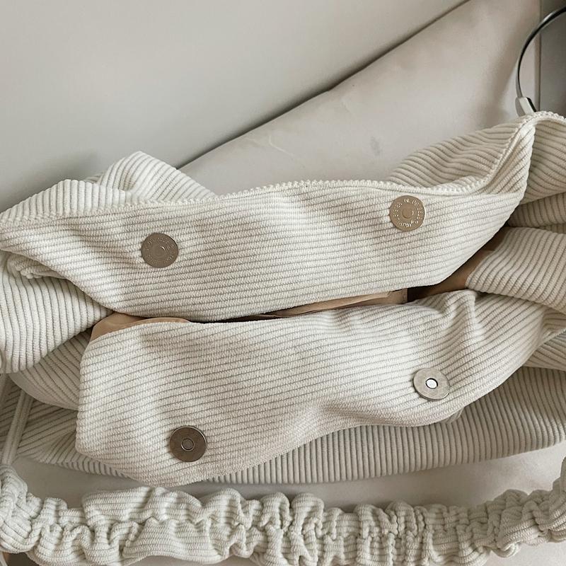 Damen Kord Umhängetasche mit Kordelzug