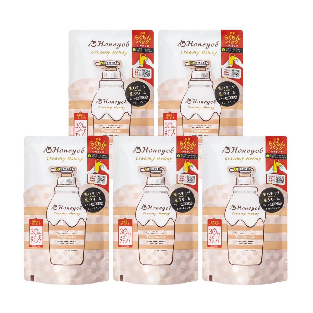 

Honeyche Creamy Honey Treatment Refill x 5 Hair Care Made in Japan Damage Repair Salon Refill [Набор 5] [Набор Honey]