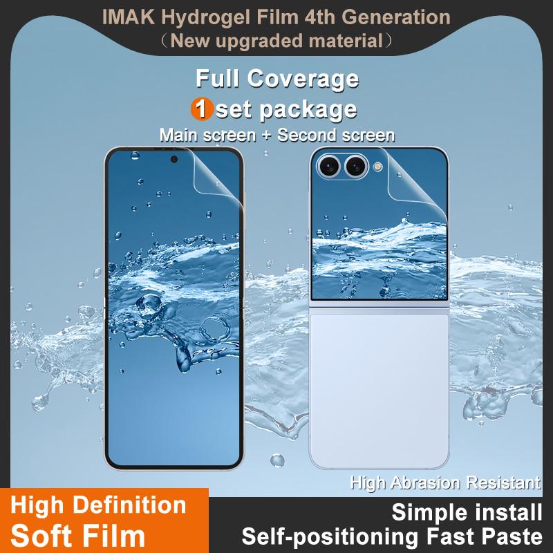 For Samsung Galaxy Z Flip 7 5G Glass IMAK Hydrogel Film 4th Generation Full Coverage Screen Protector