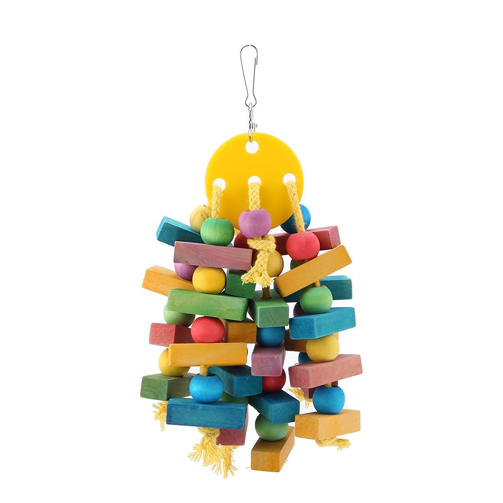 Parrot Toy Bird Toys Hanging Wooden Toy Parrot Swing Suitable for Parrots and Birds