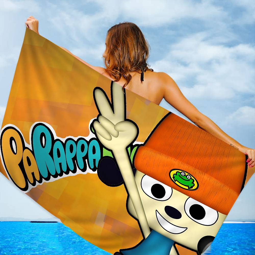 Classic Game P-Parappa T-The R-Rapper Microfiber Printed Beach Towel Mountain Climbing Yoga Beach Swimming Running Absorbent