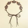Zinc Zinc Alloy Cowboy Waistband PU Leather Heart Hollow Belt Simple Cowgirl Buckle Belt  Dress Decoration