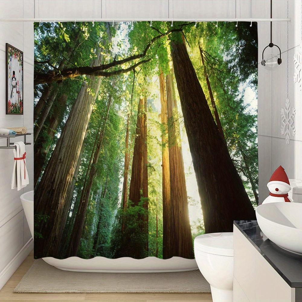 

Shower Curtain: Majestic Redwood Forest for a Serene and Nature-Inspired Bathroom Decor W90XH180cm
