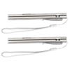 2Pcs Mini Flashlight Pocket Clip Stainless Steel ABS Rechargeable 600mAh Battery Pen Flashlight for 