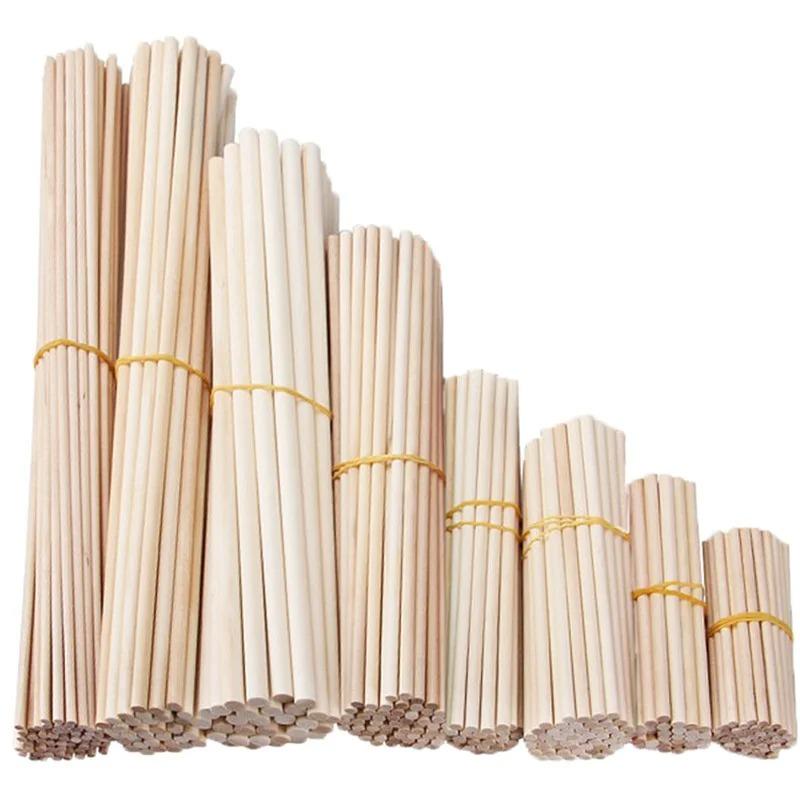 Wooden Sticks for Crafting, Wood Dowels for Crafting Wooden Stick Wooden Craft Sticks Bulk, Wood Sticks for Crafts 50pcs 3mmx100mm