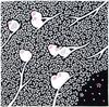Kenema Japanese Miscellaneous Goods Large Furoshiki Cherry Blossom Sparrow 66474 Miyamoto-Towel Hand-printed 90×90cm