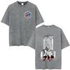 Anime Akira Vintage Washed T Shirts 90s Japanese Manga Shotaro Kaneda Tshirt Men Women Clothing Oversized Tshirts Streetwear