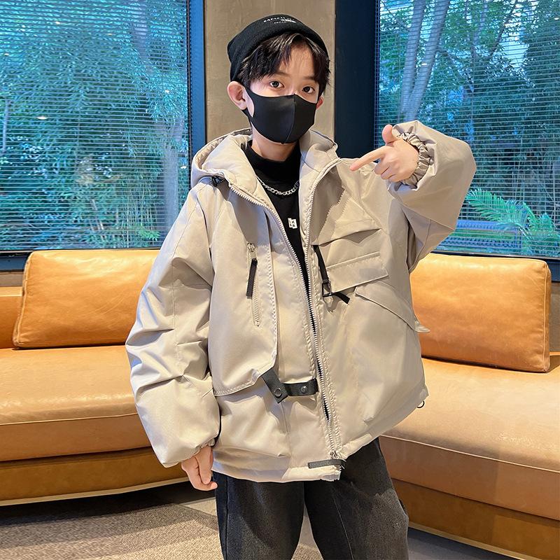 

Детское повседневное пальто 2025 года, весна и осень, для мальчиков, красивая штормовая куртка Tide 170cm