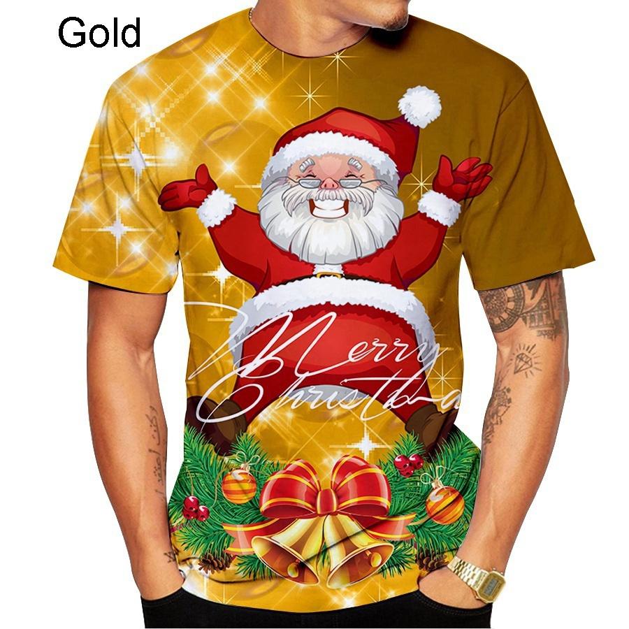 New Fashion Christmas Eve 3d Printed T-shirt Casual Short Sleeve T-shirt for Both Men and Women
