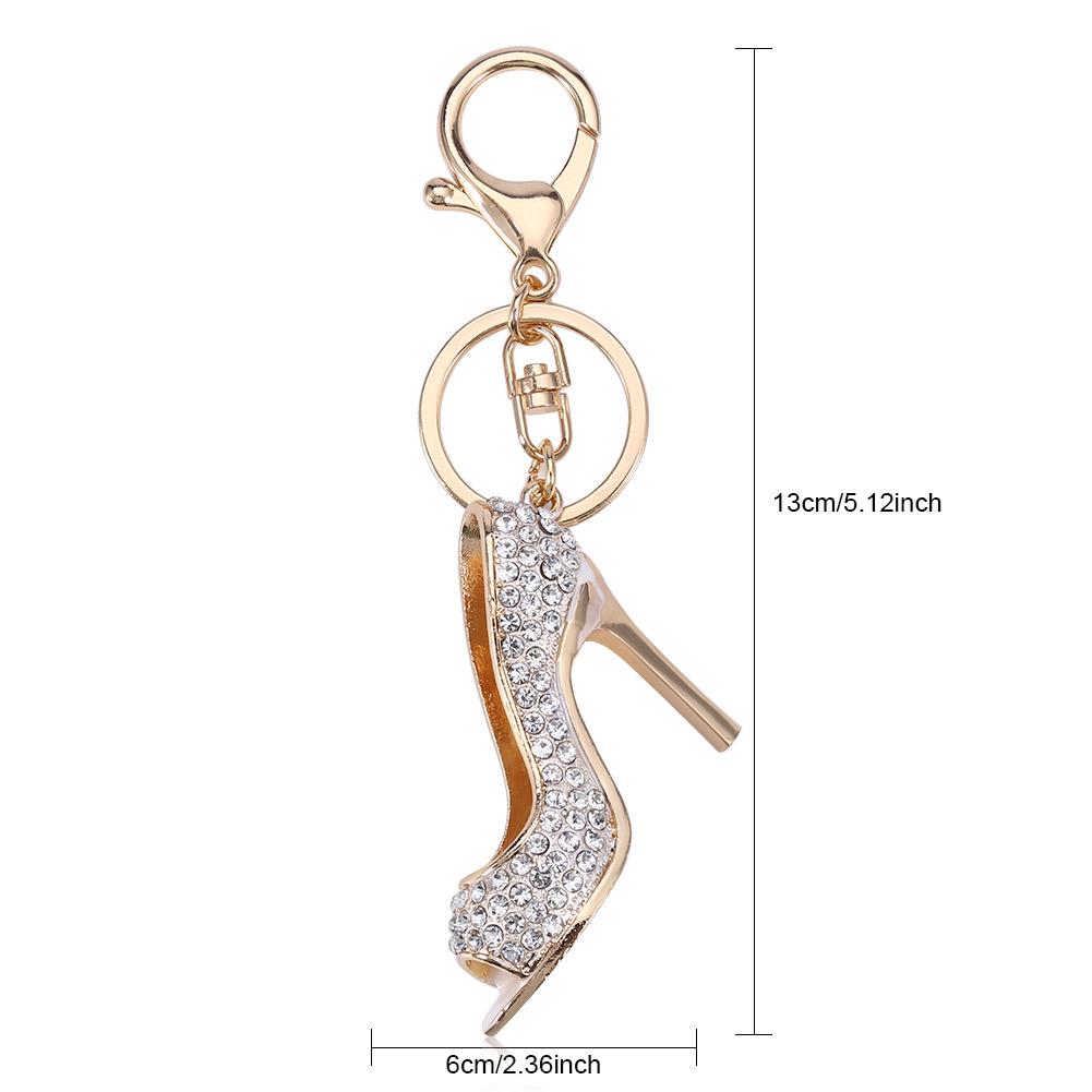 Key Chain Holder   Keychain   Alloy Rhinestone High Heel Key  Pink