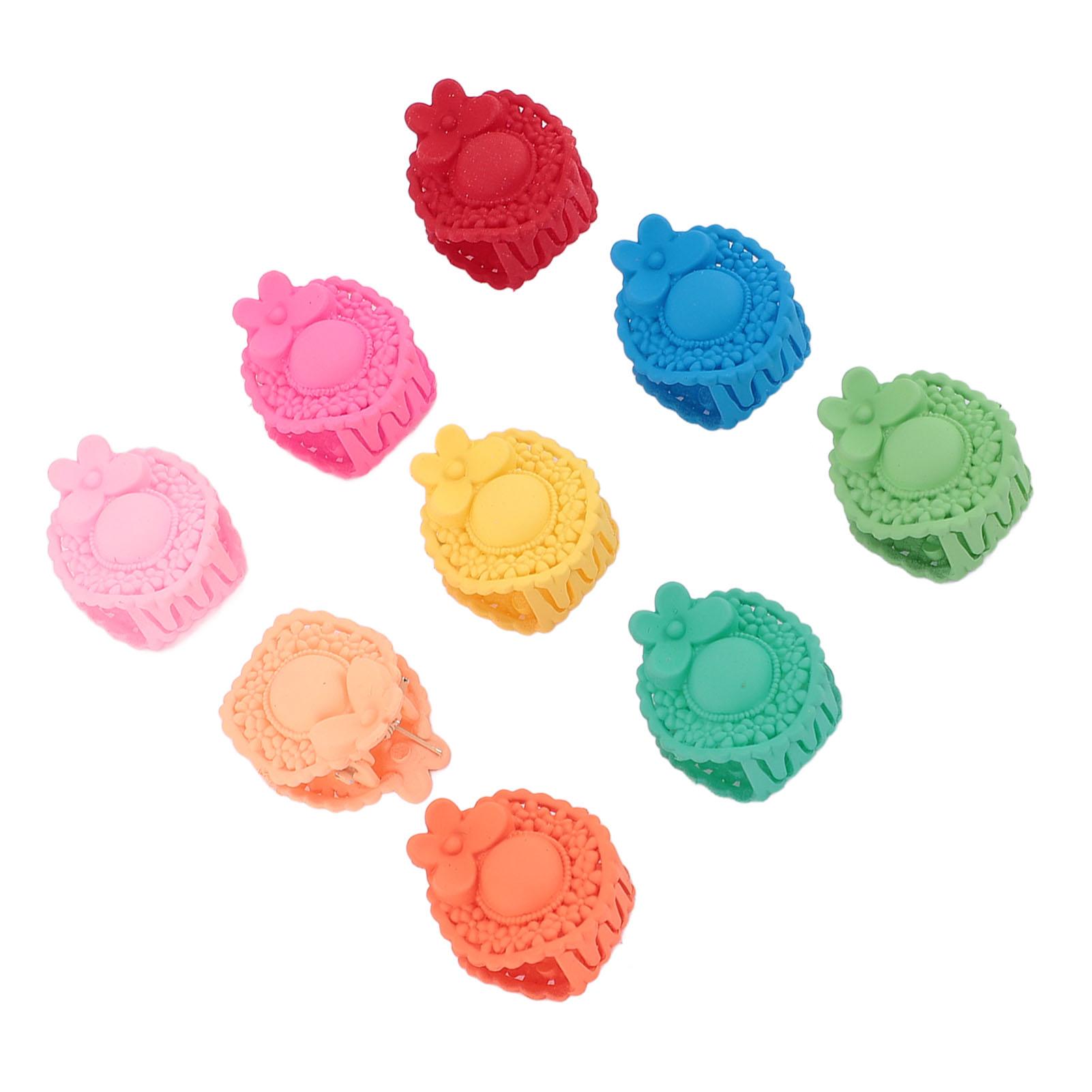 

100pcs Mini Hair Claw Clip Hat Shaped Mixed Color Strong Grip Cute Tiny Hair Claw Clip for Thin