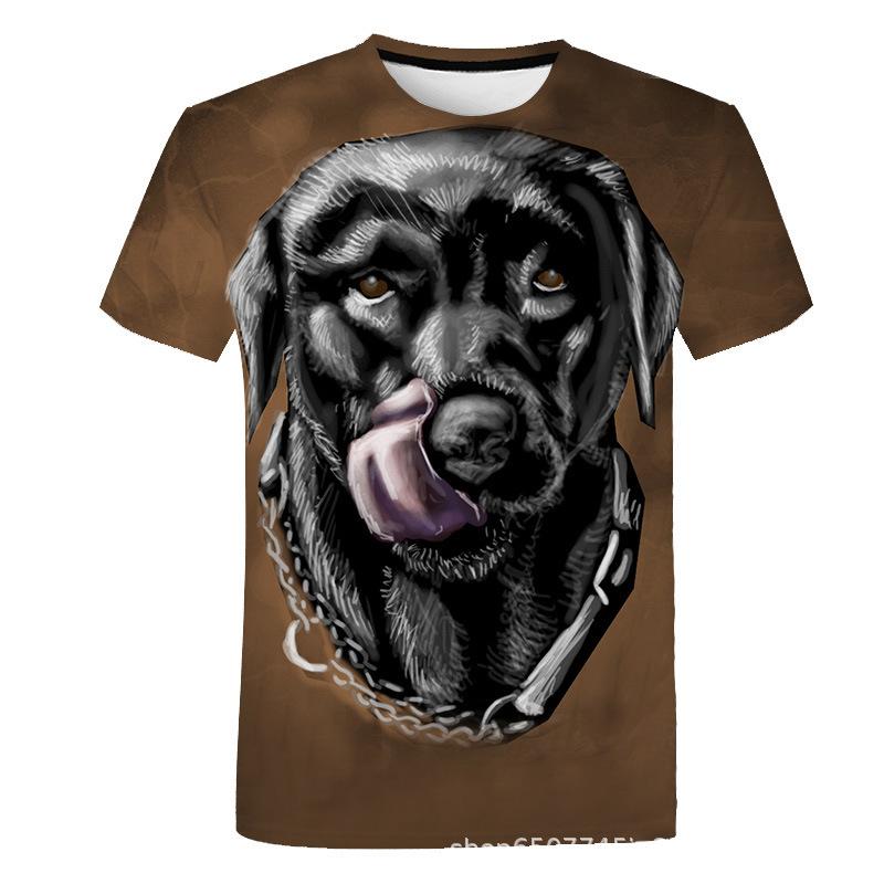 Summer Round Neck 3D Animal Print Top Fashionable Casual Short Sleeved Men's T-shirts