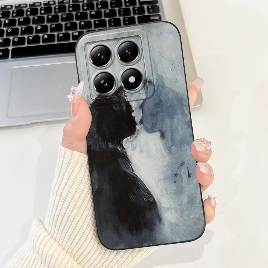 For Xiaomi 14T Pro Case Stylish Flowers Cartoon Cover Shockproof Soft TPU Phone Case For Xiaomi Mi 14T Pro Mi14T 5G Fundas Coque