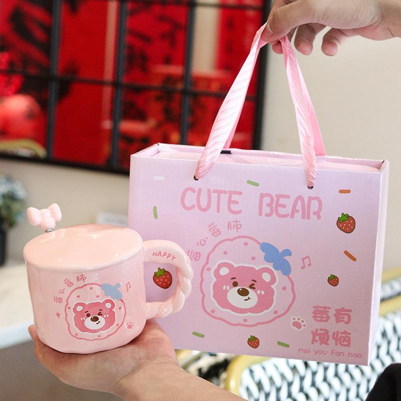 Cartoon Creative Practical Water Cup Mug Souvenir Ceramic Cup Set Gift