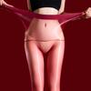 Women 1D Thin Open Crotch Seamless Pantyhose Oil Shiny Elastic Tights Yoga Shaping Maid Stocking Slim Leggings Plus Size
