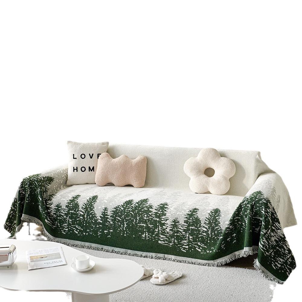 1pcs Simple Living Sofa Cover Blanket Anti Cat Scratch Solid Color Household Furniture Towel for Living Room Fashion Non-Slip Couch Soft Cushion