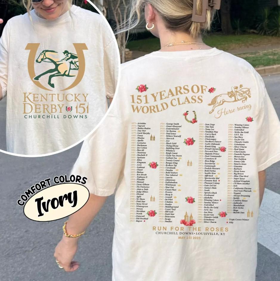 Kentucky Derby 151 Years Of World Class 2026 Tour T-shirt size S-5XL XXXXL