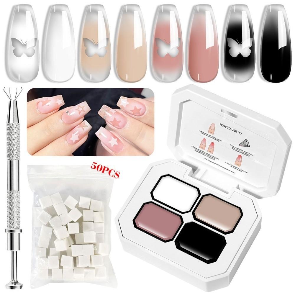 Sponge pentru Nail Art Foarte Saturat Gel cu Pigment Culoare 4/9/12 Culori pentru Unghii DIY Nail Art