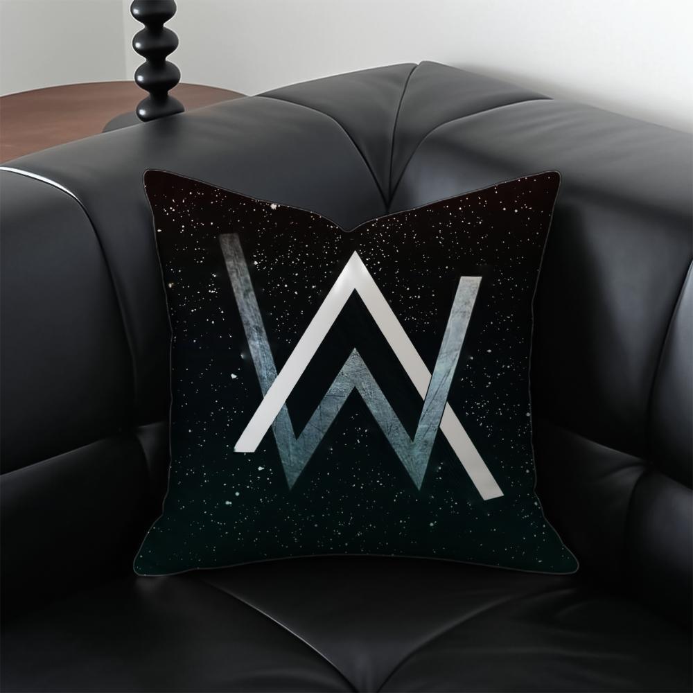 

Popular Singer AAlan Walker Cushion Cover Pillow Case Antidustmite Invisible zipper silky plush cushion 30X30cm