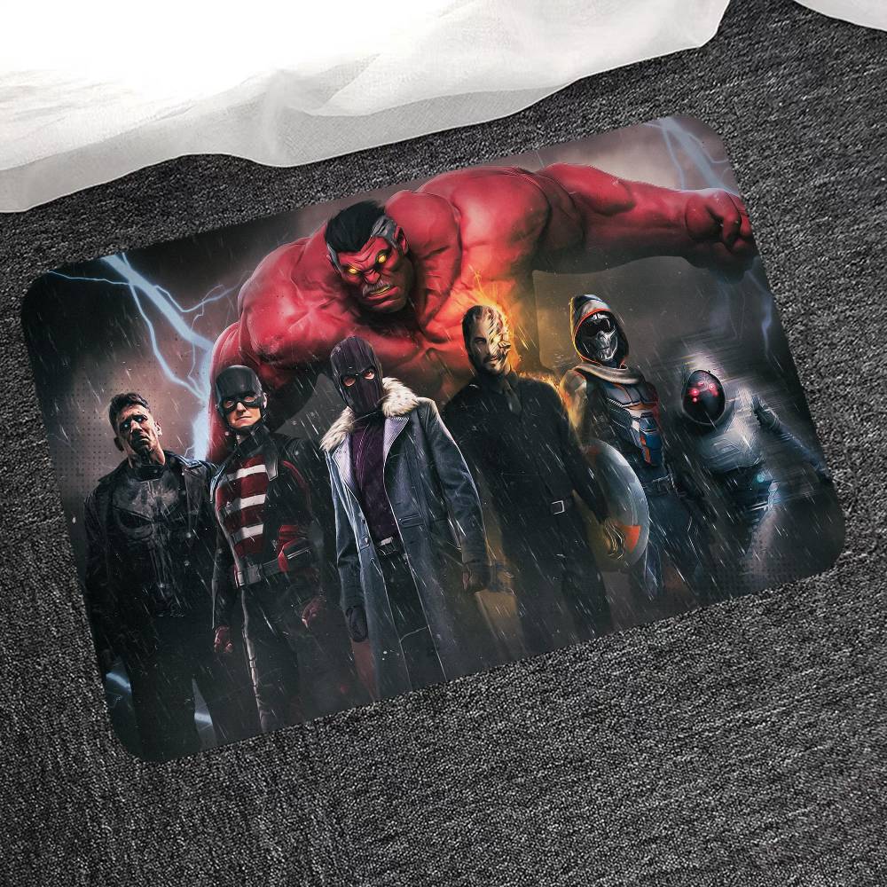 Superhrdinský film Thunderbolts Rohožky do místnosti Levnější Protiskluzový Moderní Koberec s potiskem do obývacího pokoje, na balkon Vítejte