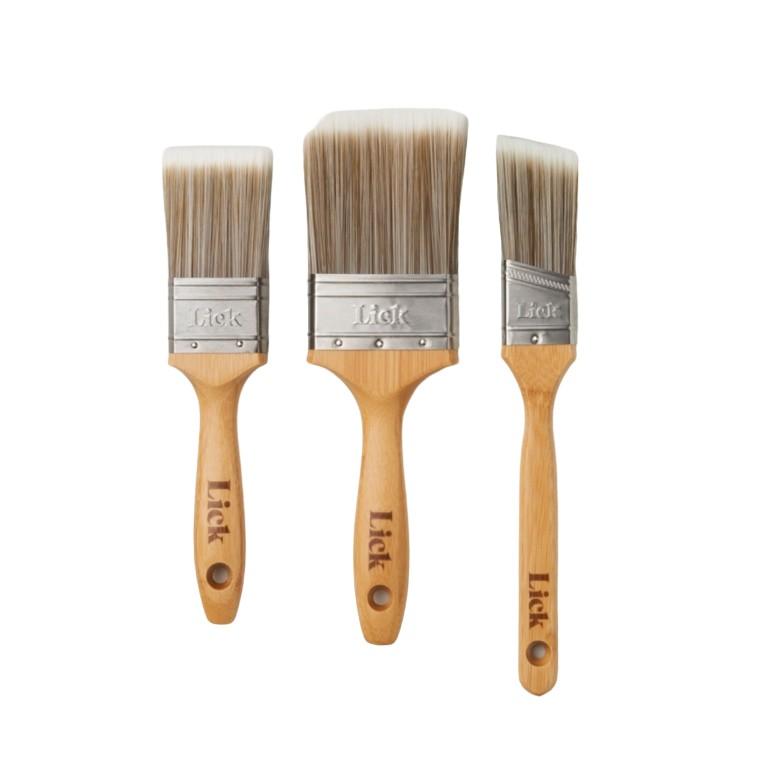 Lick Pro Pro Bamboo Paint Brush (Pack of 3)