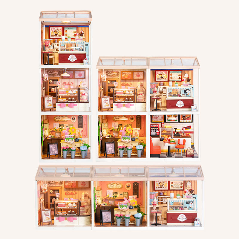 ROBOTIME Rolife 3D Puzzle Super Creator Fresh Flower Shop DIY Miniature House (DW017B) | 1:24 Scale