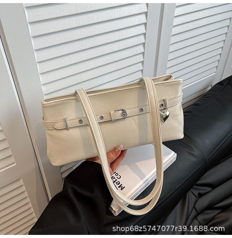 2025 New Bag Women's Senmeng Trendy Fashion Texture One-shoulder Armpit Bag Spring Casual Commuter Small Square Bag