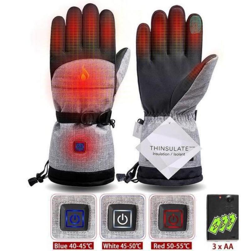 Beheizte Winterhandschuhe, batteriebetrieben, thermische Motorrad-Heizhandschuhe, wasserdicht, Touchscreen, Handwärmer, Radfahren, Skifahren, Outdoor