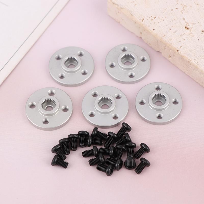 5Set Aluminum Alloy Steering Gear Disc Stent 25T Servo Arm Round Type For Mg995 Mg996R Rc Robot Car Motor Connector